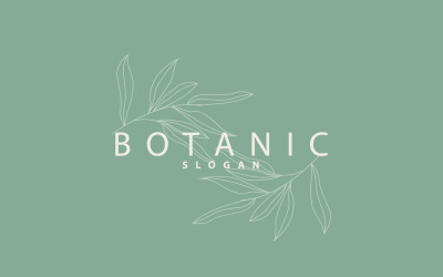 Blattlinie Logo Schöne handgezeichnete V20