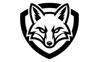Fox head silhouette art illustration