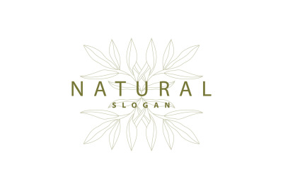 Hermoso logotipo de Leaf Line dibujado a mano V29
