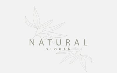 Leaf Line-logo Prachtig handgetekend V21