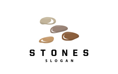 Logotipo de piedra de diseño elegante premium Vector V11