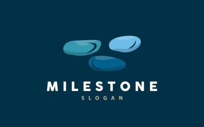 Logotipo de piedra de diseño elegante premium Vector V14