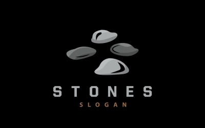 Logotipo de piedra de diseño elegante premium Vector V1