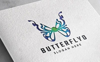 Logotipo del centro de bienestar y spa Butterfly