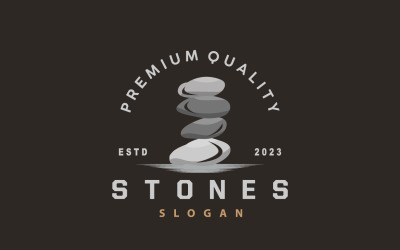 Stein Logo Premium elegantes Design Vektor V6