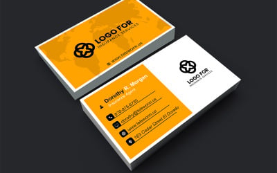 Dark Modern Business Card Template PSD for Creative Professionals and Corporate Brand Identity