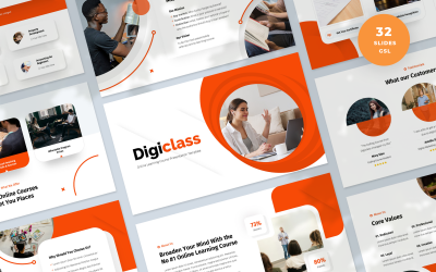 DigiClass 在线课堂演示 Google 幻灯片模板