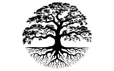 Ein Baum mit weit ausladenden Wurzeln und Ästen