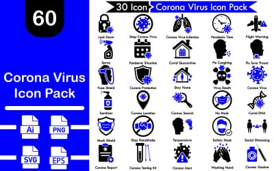 60 Premium Corona Virus Icon Pack