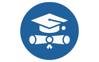 icona di un&amp;#39;illustrazione artistica del cappello di laurea