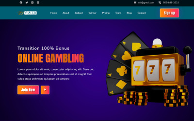 Casinno - Onlinespel och kasino HTML5 målsidamall