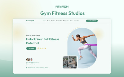 FitKinGym – Fitness Stüdyoları için Premium Spor Salonu Elementor Şablonu