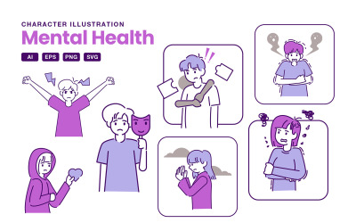 Mental Health Character Illustration