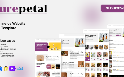 PurePetal E-commerce Website Sjabloon
