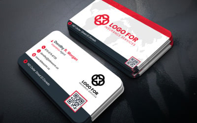 Corporate Minimal Business Card PSD Template with Clean Typography and Simple Branding Layout