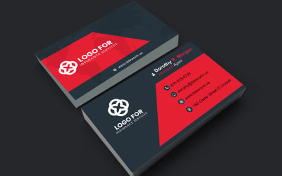 Rounded Corner Business Card Template PSD for Clean and Soft Brand Identity Design Presentation