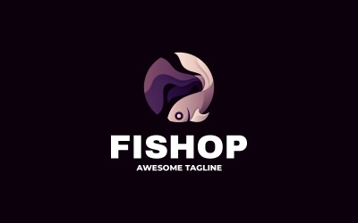 Kolorowe logo Fishop Gradient