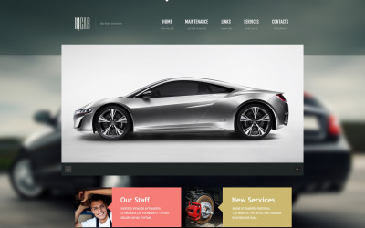 Modello di sito Web reattivo di riparazione auto