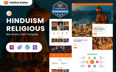 Dharma - Tema Elementor de WordPress sobre el hinduismo y el culto religioso