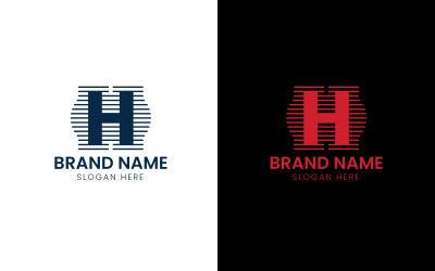 Letter H line company logo-10-457