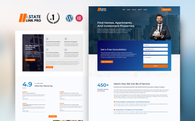 SateLink Immobilienagentur Elementor Landing Page