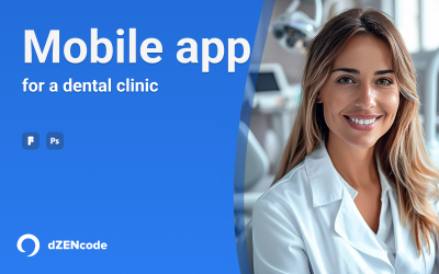 Vivid dent: plantilla de interfaz de usuario de diseño de aplicación móvil minimalista para clínicas de odontología