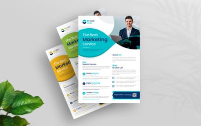 Business flyer template, corporate collection