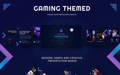 Gamespire - Modelo de Google Slides com tema de jogos