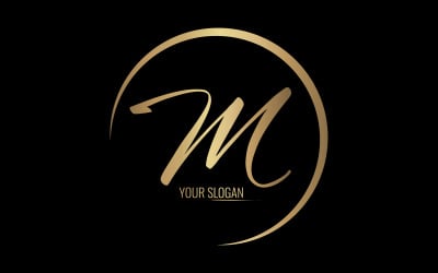 Luxury stylish M letter vector logo design