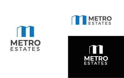 Minimal Real Estate Letter M Logo Template
