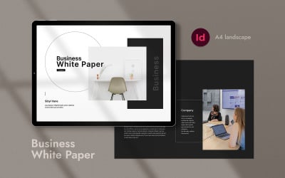 White Paper Brochure Landscape Template