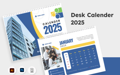 Calendario de escritorio corporativo 2025 Diseño V1