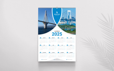 Corporate Calendar Design Office Desk Or Wall Vector Template
