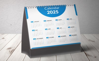 Corporate One Page Calendar Design For Office Desk Or Wall Vector Template