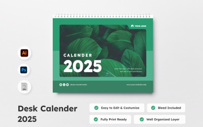 Desk Calendar 2025 Design V3