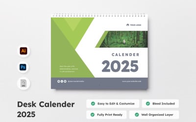 Desk Calendar 2025 Design V4
