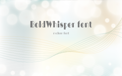 Fuente BoldWhisper moderna 13-24