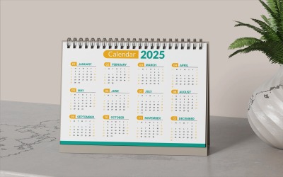 Plantilla vectorial de diseño de calendario corporativo para escritorio de oficina