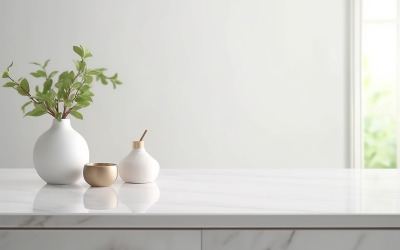 Badrumsbakgrund och bänkskiva i marmor kan användas mock up för montageprodukter