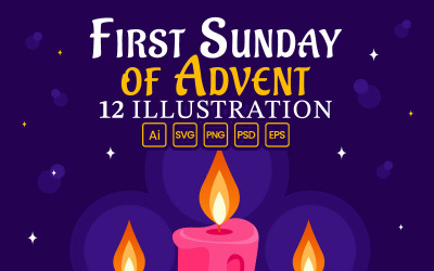 12 Första söndagen i advent Illustration