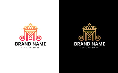 Luxury M ornament logo-10-459