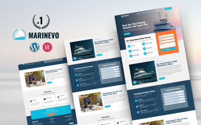 Marinevo – Boot- en jachtreparatie Elementor-landingspagina