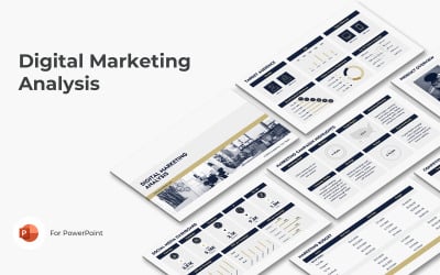 Modèle PowerPoint d&amp;#39;analyse du marketing numérique