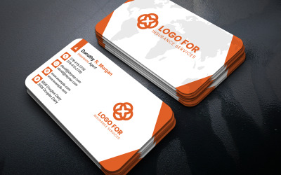 Modern Minimal Business Card Photoshop Template – 2 PSD + Fonts – Fully Layered