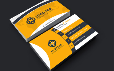 Elegant Corporate Business Card PSD Template – Front &amp;amp; Back Layout – 300 DPI