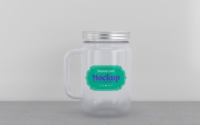 Frosted Mason Jar Mockup for Packaging Design Mockup Presentations 37