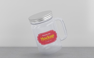 Frosted Mason Jar Mockup for Packaging Design Mockup Presentations 38