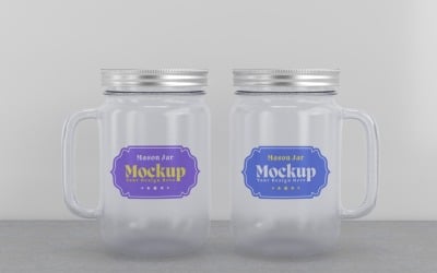 Frosted Mason Jar Mockup for Packaging Design Mockup Presentations 39