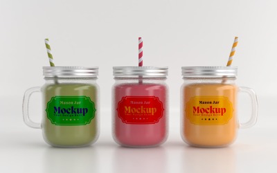 Mason Drinking Glass Jar Mockup for Customizable Branding 15