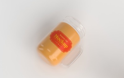 Mason Drinking Glass Jar Mockup for Customizable Branding 17